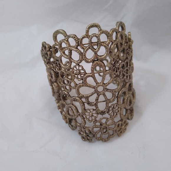 Vintage Filigree Bracelet Victorian Edwardian Art Deco Fashion Jewelry Gothic - Picture 9 of 14